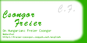 csongor freier business card
